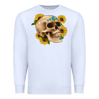 White skull flowers and gemstone Premium Sweatshirt - Artiststas