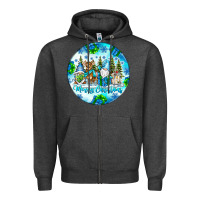 Charcoal Heather merry christmas Zipper Hoodie - CowhideDigitalArt