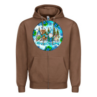Chestnut merry christmas Zipper Hoodie - CowhideDigitalArt