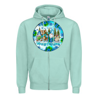 Seafoam merry christmas Zipper Hoodie - CowhideDigitalArt