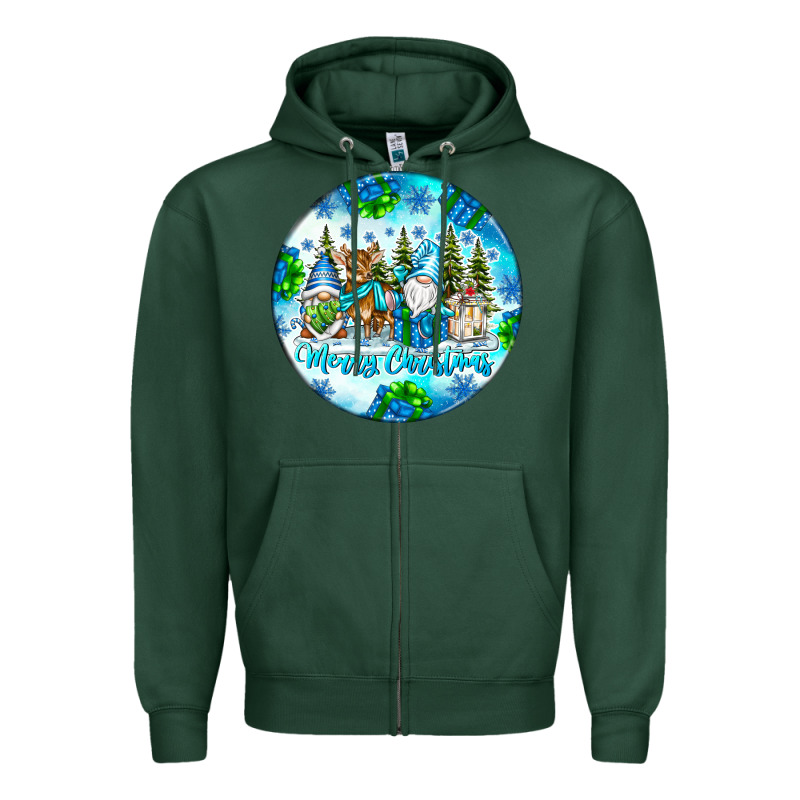 Merry Christmas Zipper Hoodie by CowhideDigitalArt | Teevron