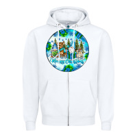 White merry christmas Zipper Hoodie - CowhideDigitalArt