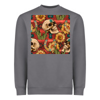 Storm western skull aztec seamless pattern Heavyweight Sweatshirt - BundleAndBundleShop