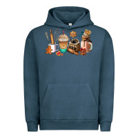Pigment Midnight Navy cookie coffee cup Urban Hoodie - AdoDesignShop