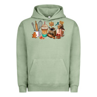 Pigment Oil Green cookie coffee cup Urban Hoodie - AdoDesignShop