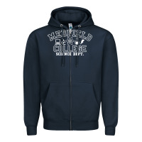 Navy Medfield College Science Dept. Zipper Hoodie - minhPixels