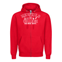 Red Medfield College Science Dept. Zipper Hoodie - minhPixels