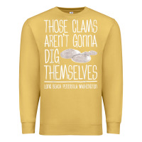 Antique Gold Clam Diggers Funny Quote Gift Long Beach Peninsula Premium Sweatshirt - minhPixels