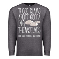 Charcoal Heather Clam Diggers Funny Quote Gift Long Beach Peninsula Premium Sweatshirt - minhPixels