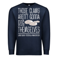 Navy Clam Diggers Funny Quote Gift Long Beach Peninsula Premium Sweatshirt - minhPixels