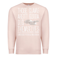 Pale Pink Clam Diggers Funny Quote Gift Long Beach Peninsula Premium Sweatshirt - minhPixels
