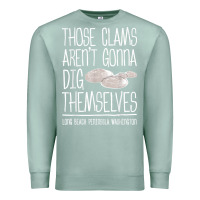 Seafoam Clam Diggers Funny Quote Gift Long Beach Peninsula Premium Sweatshirt - minhPixels