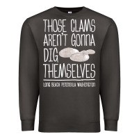 Smoke Clam Diggers Funny Quote Gift Long Beach Peninsula Premium Sweatshirt - minhPixels