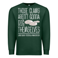 Sports Green Clam Diggers Funny Quote Gift Long Beach Peninsula Premium Sweatshirt - minhPixels