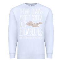 White Clam Diggers Funny Quote Gift Long Beach Peninsula Premium Sweatshirt - minhPixels
