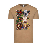 Vintage Coffee Ho Ho Ho Cows Vintage Tee - RanaPortraitStore