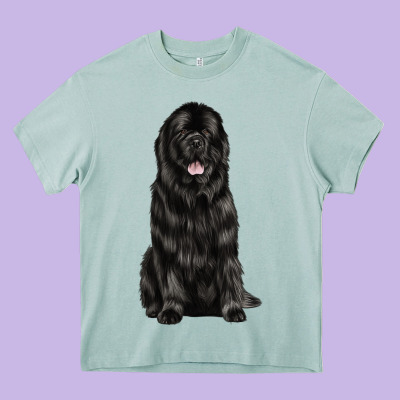 Newfoundland Dog Heavy Core Tee Designed By Lillyallendesigns