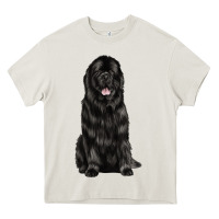 Cream newfoundland dog Heavy Core Tee - LillyAllenDesigns