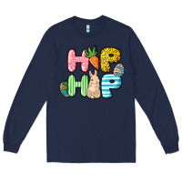 Navy Hip hop Easter Day Long Sleeve Tee - HowdyJamesFarm