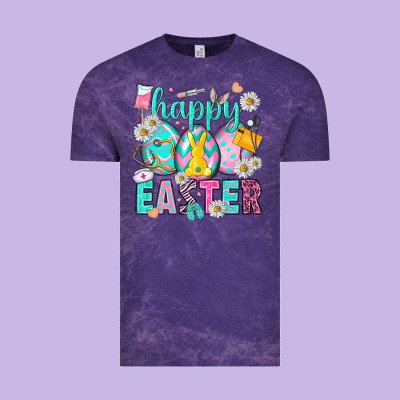 Happy Easter Egg Nurse Vintage Tee Designed By Howdyjamesfarm
