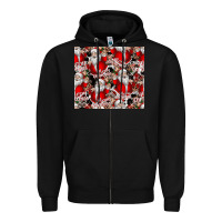 Black Merry Christmas Zipper Hoodie - CowhideDigitalArt