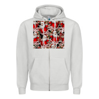 Dove Grey Merry Christmas Zipper Hoodie - CowhideDigitalArt