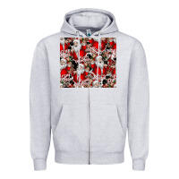 Heather Grey Merry Christmas Zipper Hoodie - CowhideDigitalArt