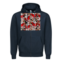 Navy Merry Christmas Zipper Hoodie - CowhideDigitalArt