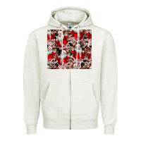 Oatmeal Heather Merry Christmas Zipper Hoodie - CowhideDigitalArt