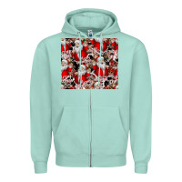 Seafoam Merry Christmas Zipper Hoodie - CowhideDigitalArt