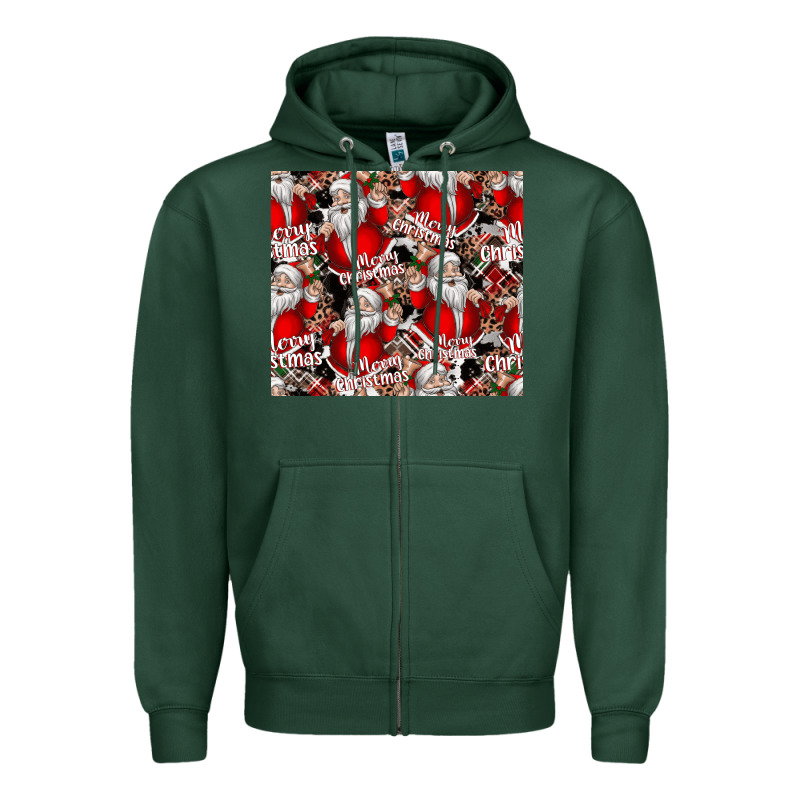 Merry Christmas Zipper Hoodie by CowhideDigitalArt | Teevron