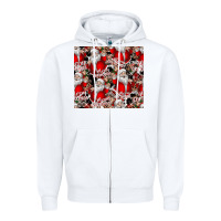 White Merry Christmas Zipper Hoodie - CowhideDigitalArt