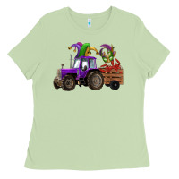 Matcha mardi gras mask crawfish farm tractor Ladies Tee - RanaPortraitStore