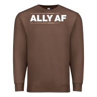 Chestnut Ally AF Pride Rainbow Shirt  Proud LGBTQ Ally TShirt Premium Sweatshirt - minhPixels
