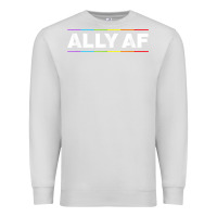 Dove Grey Ally AF Pride Rainbow Shirt  Proud LGBTQ Ally TShirt Premium Sweatshirt - minhPixels