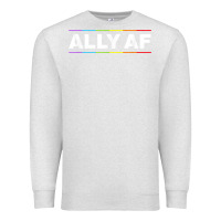 Oatmeal Heather Ally AF Pride Rainbow Shirt  Proud LGBTQ Ally TShirt Premium Sweatshirt - minhPixels