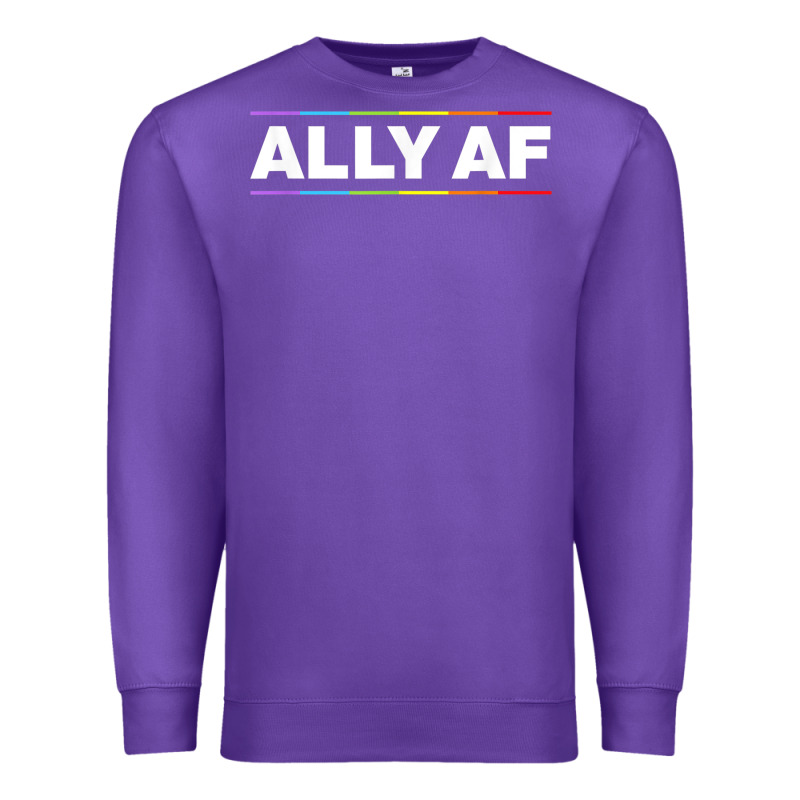 Ally Af Pride Rainbow Shirt  Proud Lgbtq Ally Tshirt Premium Sweatshirt by minhPixels | Teevron