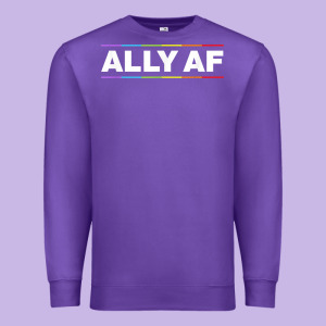 Ally Af Pride Rainbow Shirt  Proud Lgbtq Ally Tshirt Premium Sweatshirt Designed By Minhpixels