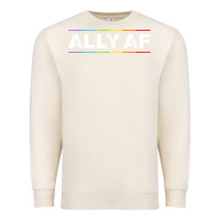 Sandshell Ally AF Pride Rainbow Shirt  Proud LGBTQ Ally TShirt Premium Sweatshirt - minhPixels