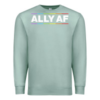 Seafoam Ally AF Pride Rainbow Shirt  Proud LGBTQ Ally TShirt Premium Sweatshirt - minhPixels