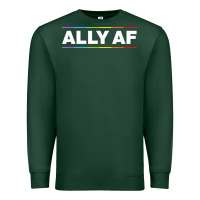Sports Green Ally AF Pride Rainbow Shirt  Proud LGBTQ Ally TShirt Premium Sweatshirt - minhPixels