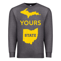 Charcoal Heather Up Yours State Of Ohio Funny Anti Oh Pro Michigan Meme Premium Sweatshirt - minhPixels