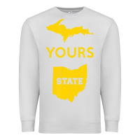 Dove Grey Up Yours State Of Ohio Funny Anti Oh Pro Michigan Meme Premium Sweatshirt - minhPixels