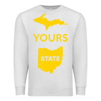 Oatmeal Heather Up Yours State Of Ohio Funny Anti Oh Pro Michigan Meme Premium Sweatshirt - minhPixels