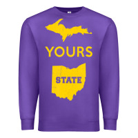 Purple Up Yours State Of Ohio Funny Anti Oh Pro Michigan Meme Premium Sweatshirt - minhPixels