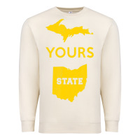 Sandshell Up Yours State Of Ohio Funny Anti Oh Pro Michigan Meme Premium Sweatshirt - minhPixels