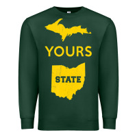 Sports Green Up Yours State Of Ohio Funny Anti Oh Pro Michigan Meme Premium Sweatshirt - minhPixels