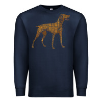 Navy Vizsla Dog Owner Funny Gift I Love My Vizsla Dog Vizsla Premium Sweatshirt - minhPixels