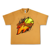 Peanut Butter Softball game day leopard fire and ball Urban Heavy Tee - HowdyJamesFarm