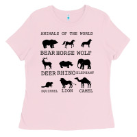 Bubblegum Pink Anımals Of The World Ladies Tee - Bettercallsaul